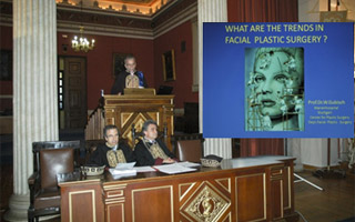 Ο Prof. W. Gubisch στο βήμα με θέμα: What are the trends in Facial Plastic Surgery?