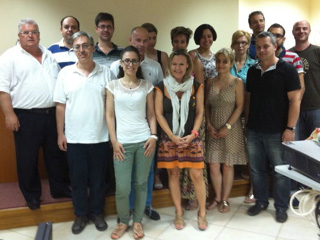 Ο Dr. med. Β. Παυλιδέλης με ομάδα συμμετεχόντων ΩΡΛ ιατρών στο MASTER