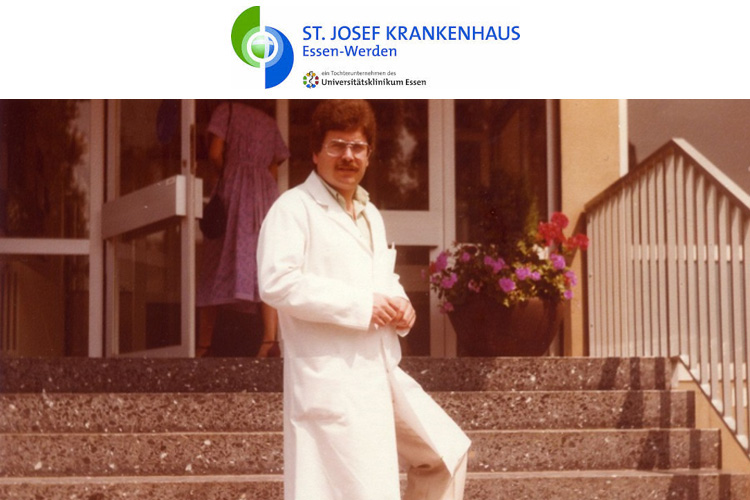 O Dr. med. Β. Παυλιδέλης, επιμελητής στο Καθολικό Νοσοκομείο του Essen - Werden, Δυτ. Γερμανίας