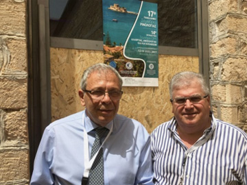 Ο Dr. med. B. Παυλιδέλης με τον Πρόεδρο του Σεμιναρίου, Καθηγητή ΩΡΛ Π. Μαραγκουδάκη.